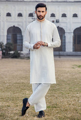 GZ-1402 | Semi-Stitched Summer White Series By Riwaj Men Swear